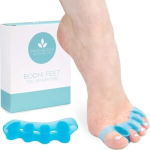 Toe Separators to Correct Bunions and Restore Toes to Their Original Shape (Bunion Corrector for Women Men Toe Spacers Toe Straightener Toe Stretcher Big Toe Correctors Toe Separator) Blue